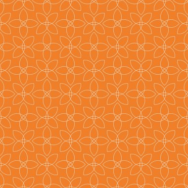 Turuncu geometrik süsleme. Web, Tekstil ve duvar kağıtları için seamless modeli