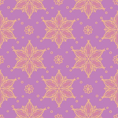 Çiçek seamless modeli. Parlak mor arka plan duvar kağıtları, Tekstil ve kumaş için renkli tasarımı ile