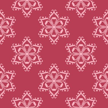 Kırmızı çiçek sorunsuz arka plan. Tekstil ve duvar kağıtları için dekoratif desen