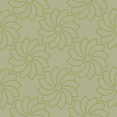 Zeytin yeşili çiçek süsleme. Tekstil ve duvar kağıtları için seamless modeli