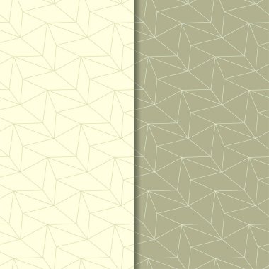 Web, Tekstil ve duvar kağıtları için dikişsiz desen zeytin yeşili geometrik ayarla
