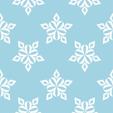 Mavi ve beyaz çiçek süsleme. Tekstil ve duvar kağıtları için seamless modeli