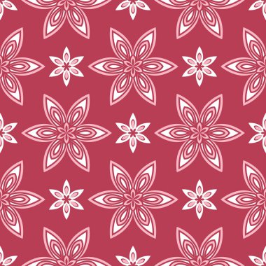 Çiçek seamless modeli. Arka plan duvar kağıtları, Tekstil ve kumaş kırmızı boyalı