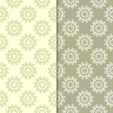 Zeytin yeşili st çiçek kökenden. Tekstil ve duvar kağıtları için dikişsiz desen