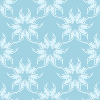 Çiçek renkli seamless modeli. Mavi ve beyaz arka plan duvar kağıtları için çiçeğe elemanları ile.