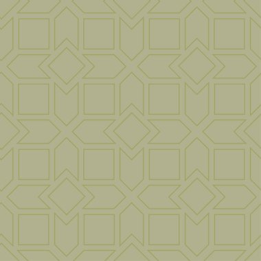Zeytin yeşili geometrik yazdır. Web, Tekstil ve duvar kağıtları için seamless modeli