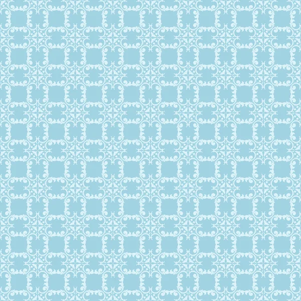 Λευκό Και Μπλε Λουλουδάτο Μοτίβο Απρόσκοπτη Στολίδι Για Υφάσματα Και — Διανυσματικό Αρχείο