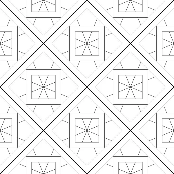 Beyaz Siyah Tek Renkli Geometrik Süsleme Web Tekstil Duvar Kağıtları — Stok Vektör