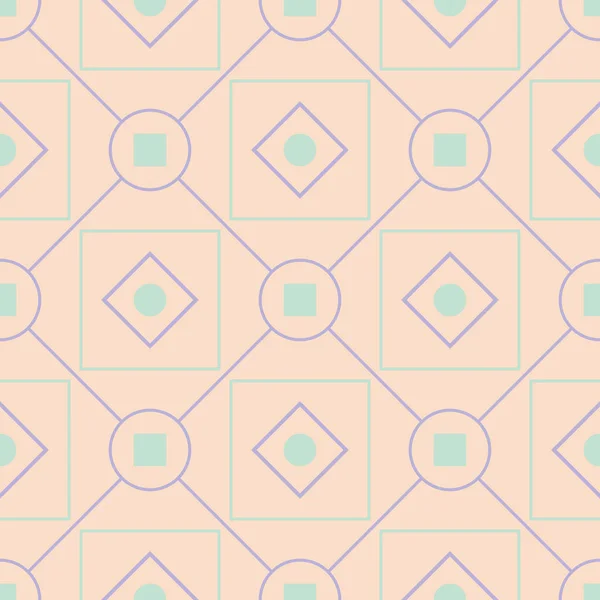 Varrat Nélküli Mintát Geometriai Design Lila Kék Elemei Halvány Rózsaszín — Stock Vector
