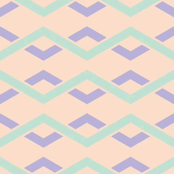 Бесшовный Рисунок Геометрическим Дизайном Фиолетовый Синий Элементы Бледно Розовом Фоне — стоковый вектор