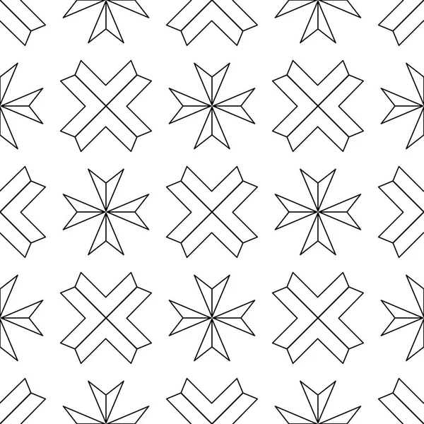 Bílé Černé Černobílé Geometrické Tisk Vzor Bezešvé Pro Web Textil — Stockový vektor