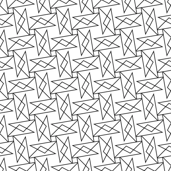 黑色几何设计的白色背景 纺织品和墙纸无缝模式 — 图库矢量图片