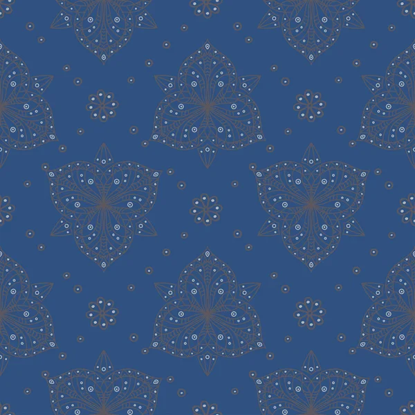 Sorunsuz çiçek desenli. Koyu mavi arka plan duvar kağıtları, Tekstil ve kumaş için çiçek tasarımları ile