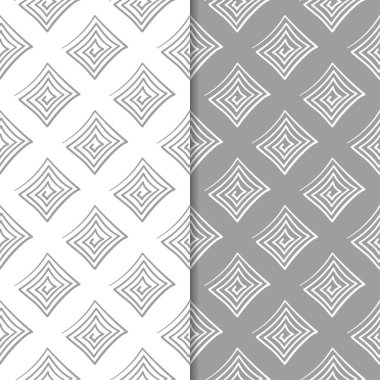 Web, Tekstil ve duvar kağıtları için dikişsiz desen gri ve beyaz geometrik dizi