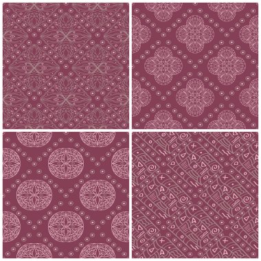 Menekşe sorunsuz arka plan duvar kağıtları, Tekstil ve kumaş için geometrik desenlerle ayarla