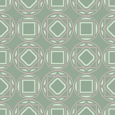 Zeytin yeşili kesintisiz geometrik desen duvar kağıtları, Tekstil ve kumaş için
