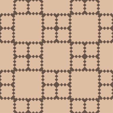 Bej ve kahverengi geometrik seamless modeli web, Tekstil ve duvar kağıtları için