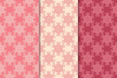 Çiçek süsler kümesi. Kiraz kırmızısı dikey Dikişsiz desen. Duvar kağıdı arka plan