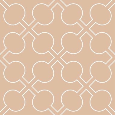 Bej ve beyaz geometrik süsleme. Web, Tekstil ve duvar kağıtları için seamless modeli