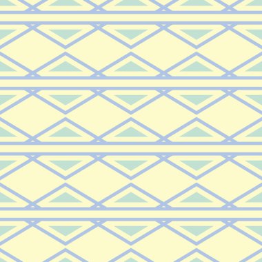 Bej mavi ve yeşil geometrik seamless modeli. Duvar kağıtları, Tekstil ve kumaş için