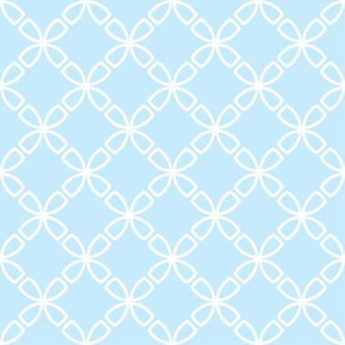 Geometrik mavi ve beyaz soyut seamless modeli. Arka plan için duvar kağıdı, tekstil