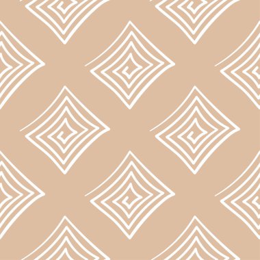 Bej renkli geometrik süsleme. Web, Tekstil ve duvar kağıtları için seamless modeli