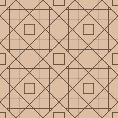 Bej ve kahverengi geometrik seamless modeli web, Tekstil ve duvar kağıtları için