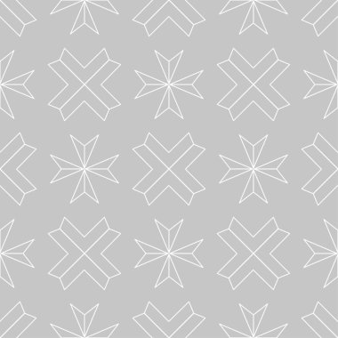 Geometrik yazıcı gri ve beyaz. Web, Tekstil ve duvar kağıtları için seamless modeli