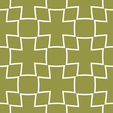 Zeytin yeşili geometrik süsleme. Web, Tekstil ve duvar kağıtları için seamless modeli