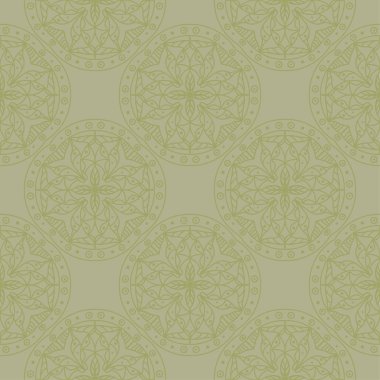 Zeytin yeşili geometrik yazdır. Web, Tekstil ve duvar kağıtları için seamless modeli