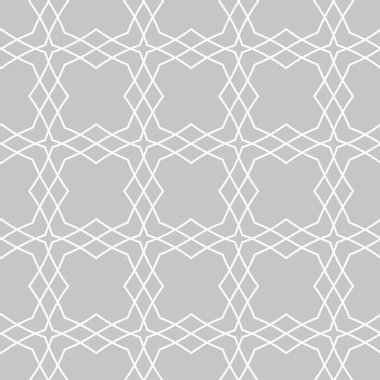Gri ve beyaz geometrik süsleme. Web, Tekstil ve duvar kağıtları için seamless modeli