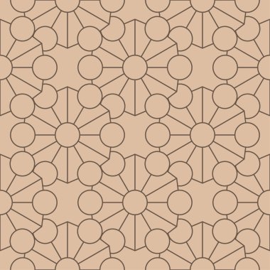 Geometrik süsleme. Bej ve kahverengi seamless modeli web, Tekstil ve duvar kağıtları için