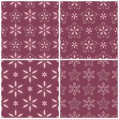 Menekşe sorunsuz arka plan duvar kağıtları, Tekstil ve kumaş çiçek desenleri ile ayarla