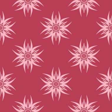 Kırmızı çiçek sorunsuz arka plan. Tekstil ve duvar kağıtları için dekoratif desen