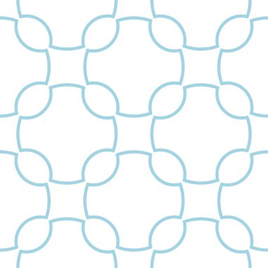 Beyaz ve mavi geometrik süsleme. Web, Tekstil ve duvar kağıtları için seamless modeli