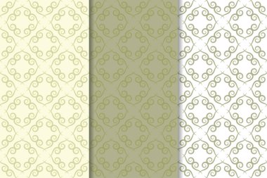 Zeytin yeşili çiçek sorunsuz süsler. Tekstil ve duvar kağıtları için dikey desenleri