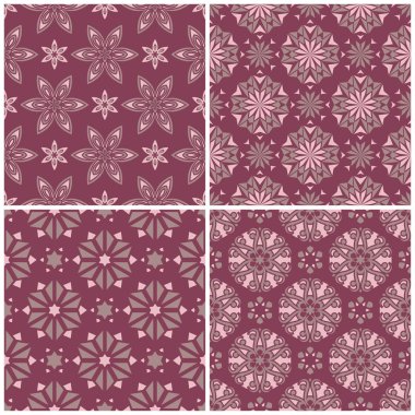 Menekşe sorunsuz arka plan duvar kağıtları, Tekstil ve kumaş çiçek desenleri ile ayarla