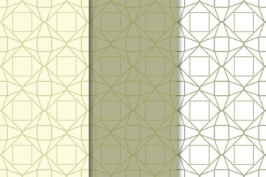 Web, Tekstil ve duvar kağıtları için dikey Dikişsiz desen zeytin yeşil ve beyaz geometrik dizi