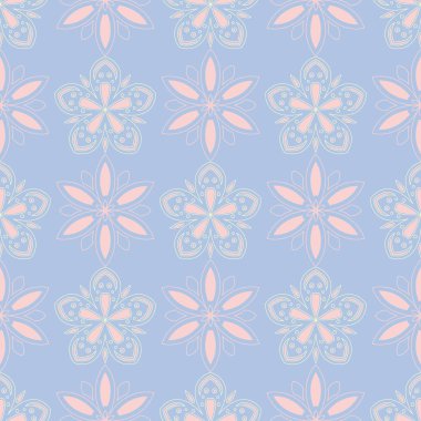 Soluk mavi sorunsuz arka plan. Çiçek desenli duvar kağıdı, Tekstil ve kumaş için