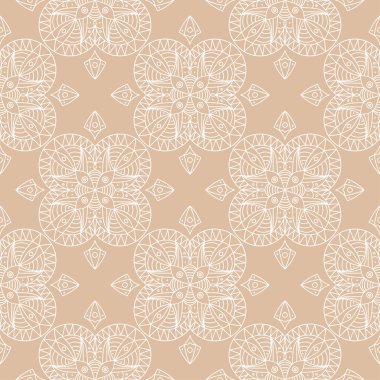 Bej renkli geometrik süsleme. Web, Tekstil ve duvar kağıtları için seamless modeli