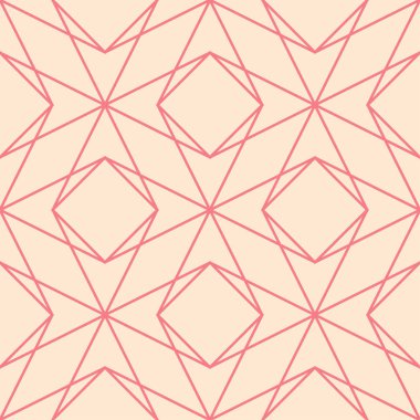 Kırmızı ve bej geometrik yazdırın. Web, Tekstil ve duvar kağıtları için seamless modeli