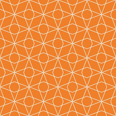 Turuncu geometrik süsleme. Web, Tekstil ve duvar kağıtları için seamless modeli