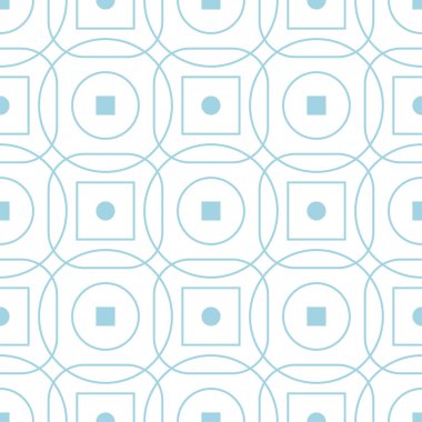 Beyaz ve mavi geometrik süsleme. Web, Tekstil ve duvar kağıtları için seamless modeli
