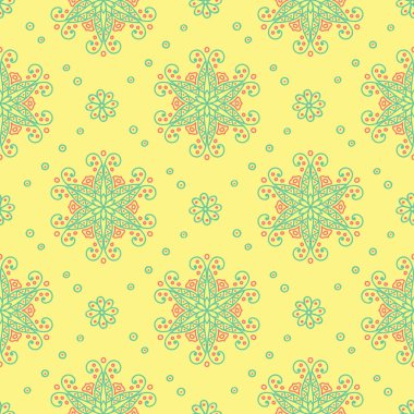 Çiçek seamless modeli. Arka plan duvar kağıtları için pembe ve yeşil çiçek öğeleri ile parlak renkli.