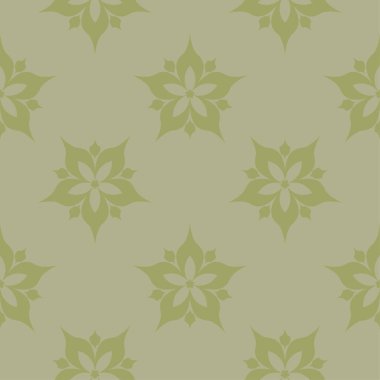 Zeytin yeşili çiçek süsleme. Tekstil ve duvar kağıtları için seamless modeli