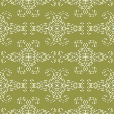 Zeytin yeşili ve beyaz geometrik seamless modeli web, Tekstil ve duvar kağıtları için