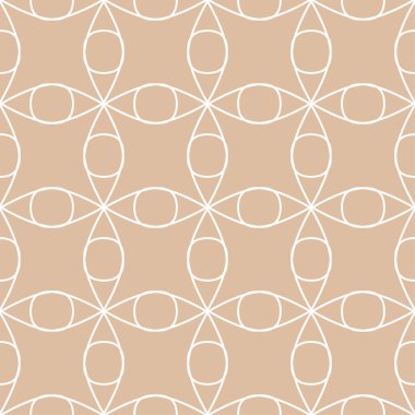 Bej ve beyaz geometrik süsleme. Web, Tekstil ve duvar kağıtları için seamless modeli