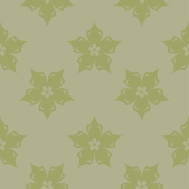 Zeytin yeşili çiçek süs tasarım. Tekstil ve duvar kağıtları için seamless modeli