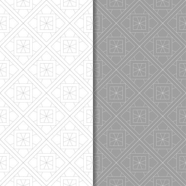 Web, Tekstil ve duvar kağıtları için dikişsiz desen gri ve beyaz geometrik dizi