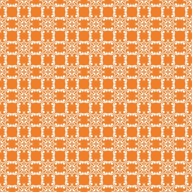 Turuncu ve beyaz çiçek süsleme. Tekstil ve duvar kağıtları için seamless modeli